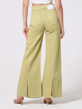 Jeans wide leg a campana lime
