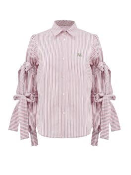 Camicia a righe con nastri