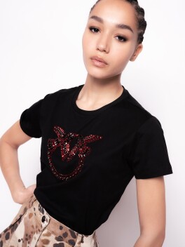 Maxi logo T-shirt with crystals - 3