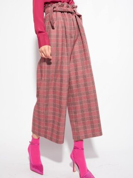 Prince of Wales check flannel trousers - 3