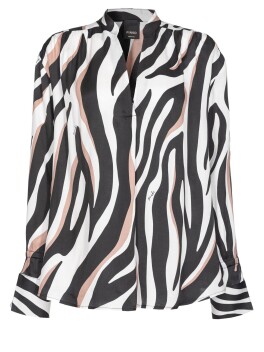 Abstract animal print effect blouse