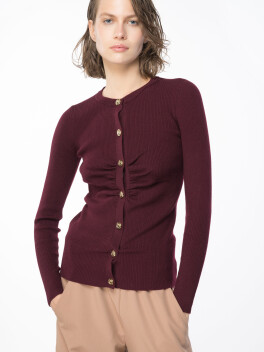 Fitted ribbed wool cardigan - 3