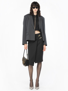 Crossed longuette with side buckle - 3