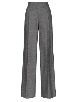 Prince of Wales flannel palazzo trousers