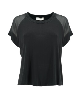 T-shirt with transparencies on the sleeves