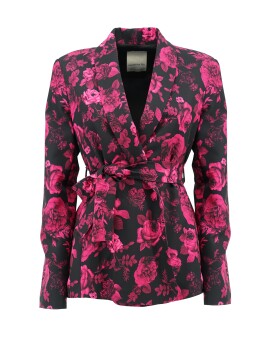 Floral patterned printed blazer