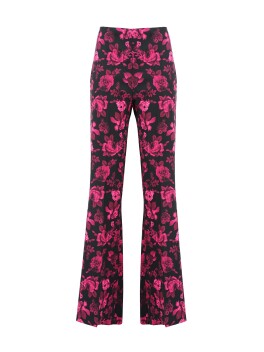 Floral patterned printed trousers