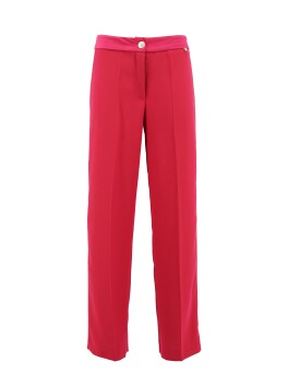 Wide trousers with shiny-matte effect