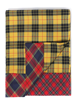 Sciarpa in lana double-face in tartan