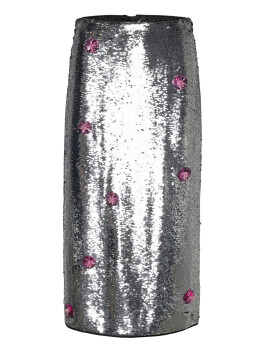 Longuette in paillettes con applicazioni