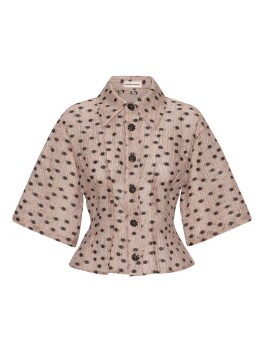 Polka dot patterned shirt