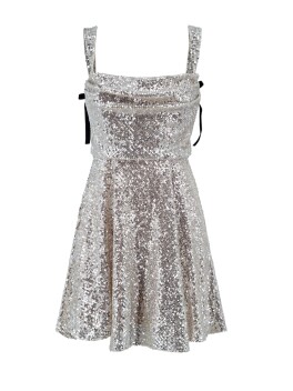 Mini dress in paillettes con bustier