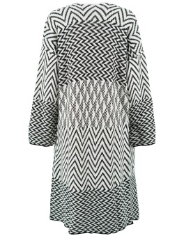 Long geometric pattern cardigan - 3