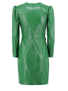 Faux leather pleated dress - 3