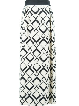 Long geometric pattern skirt - 3