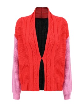 Multicolor cashmere and wool blend cardigan