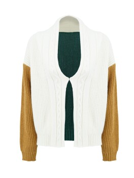 Cardigan multicolor in misto cachemire e lana