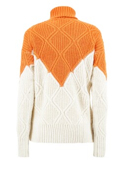 Ribbed turtleneck in alpaca and wool blend - 3