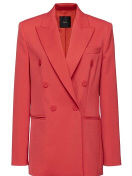 Blazer dritto in satin lucido