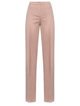 Pantaloni flare in satin lucido