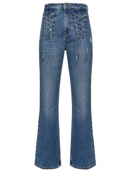 Flare jeans with strings