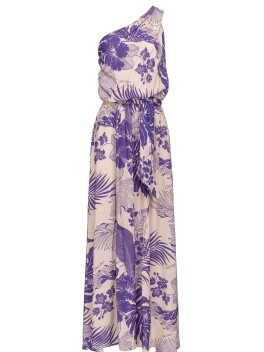 Tropical printed long dress