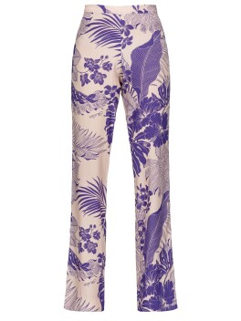 Trousers tropical print