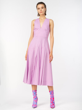 Midi dress in cotton - 3
