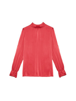 Camicia di raso a maniche lunghe