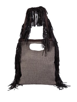 Fabric bag with fringes