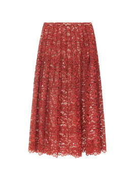 Lace midi skirt