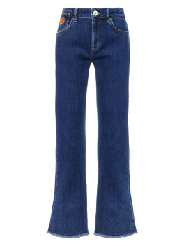 Jeans trombetta in denim stretch