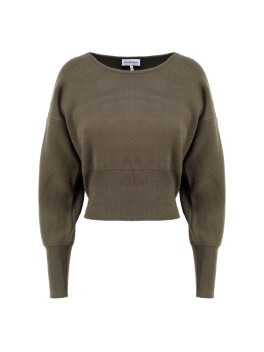 Solid color crewneck sweater