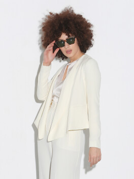 Blazer con scollo sciallato - 3