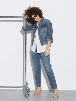 Jeans Manu modello straight con rotture - 3