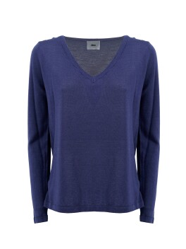 V-neck sweater in pure merino wool