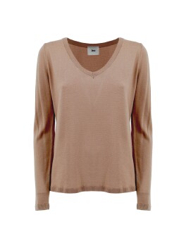 Maglia scollo a V in pura lana merinos