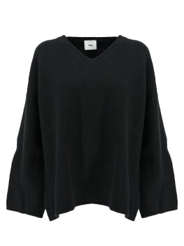 V-neck sweater in extrafine merino wool