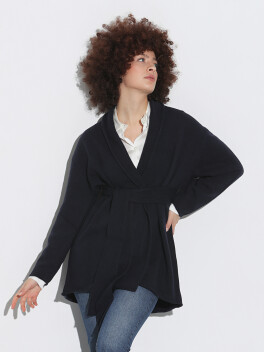 Cardigan modello accappatoio - 3