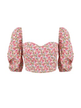 Crop-top fantasia floreale