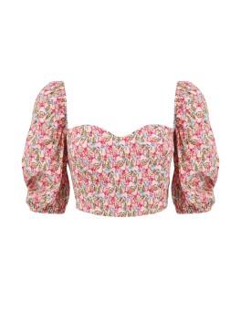 Crop-top fantasia floreale