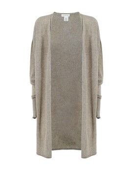 Open cardigan in cotton and cashmere blend