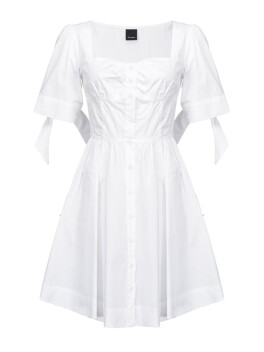 Vestito chemisier con nodi sulle maniche