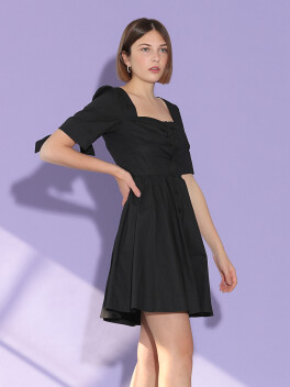Shirt dress with knots on the sleeves - 3