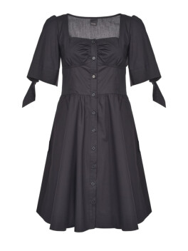 Shirt dress with knots on the sleeves