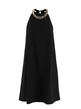 Halter dress with chain