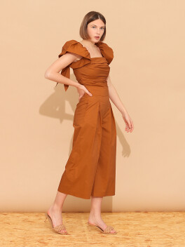 Pantaloni culotte in popeline - 3