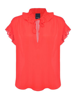 Blusa senza maniche con rouches