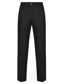Cigarette-fit trousers with scuba effect