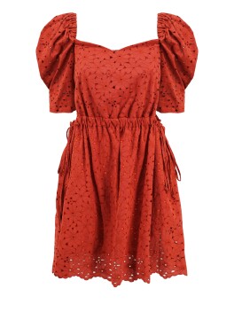 Dress in openwork macramé lace